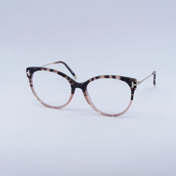 Tom Ford FT5770-B 055 Eyeglasses Havana/Gold 54mm Cat Eye Frame display picture 3